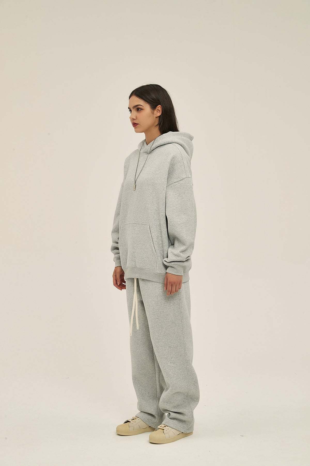 Gray&Green-Oversized hoodie sets