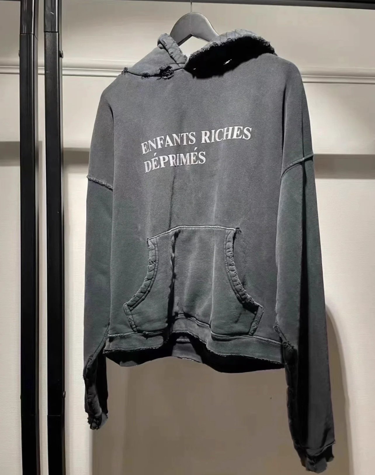 Vintage Keywords Distressed inspired Oversized Hoodie