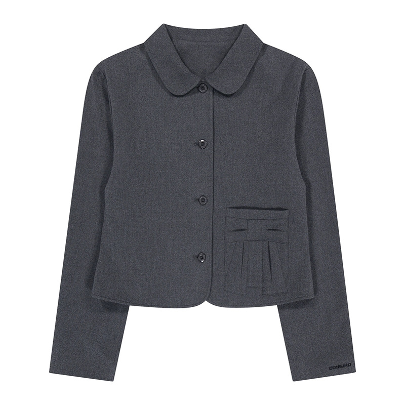 Newjeans Haerin Inspired Peter Pan Collar Jacket & Pleated Skirt Set