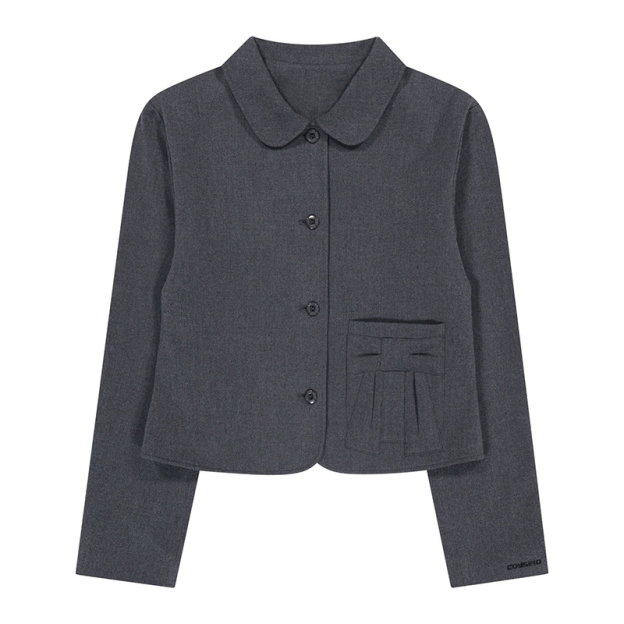 Newjeans Haerin Inspired Peter Pan Collar Jacket & Pleated Skirt Set