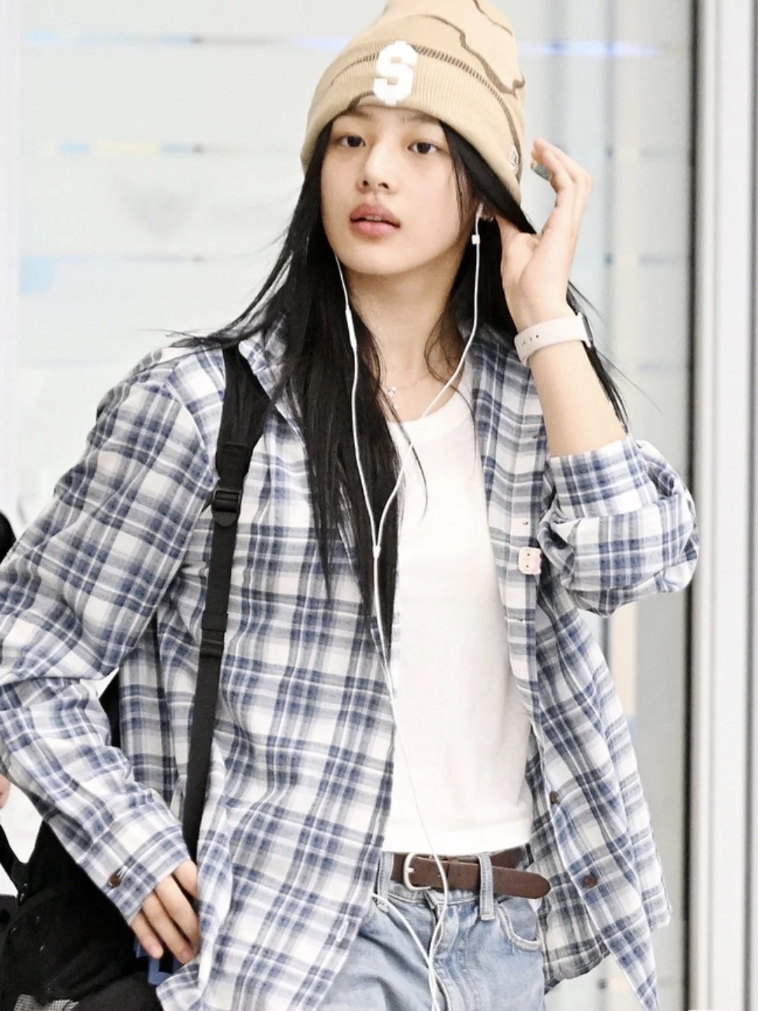 Newjeans Minji Inspired Blue Plaid Shirt - NJZ