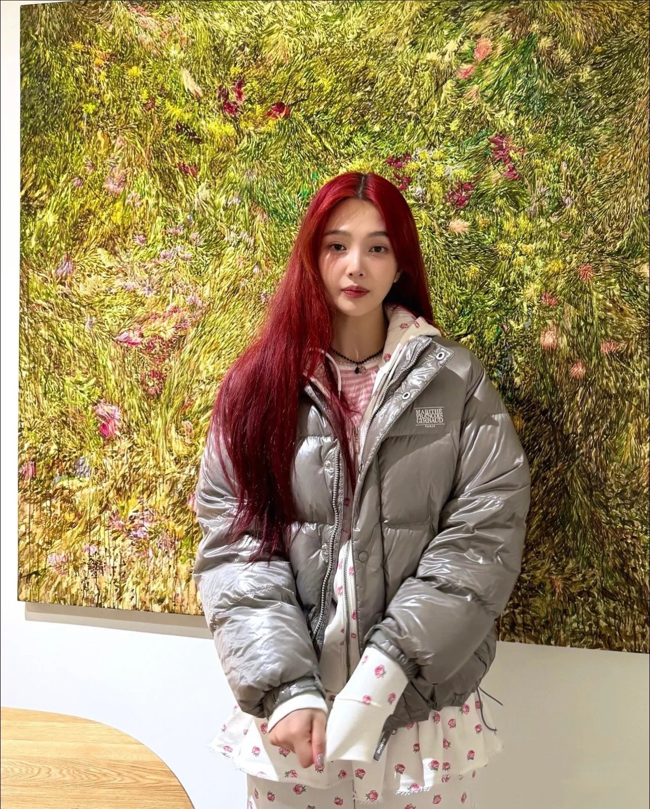 Twice Nayeon & Red Velvet Joy Floral Hooded Jacket Sweatpants set