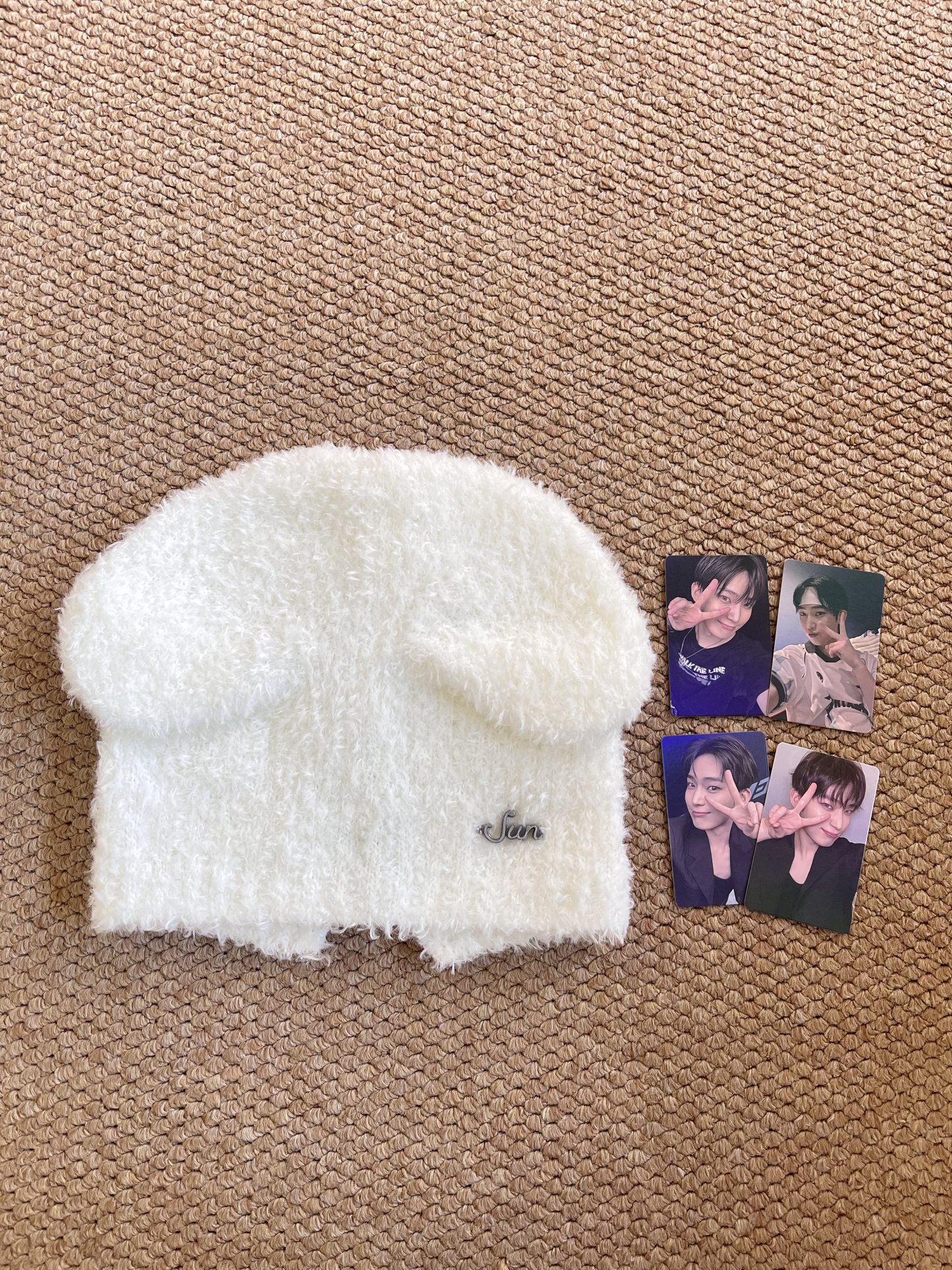 Enhypen Sunoo Artist Made Inspired Fuzzy Bear Beanie