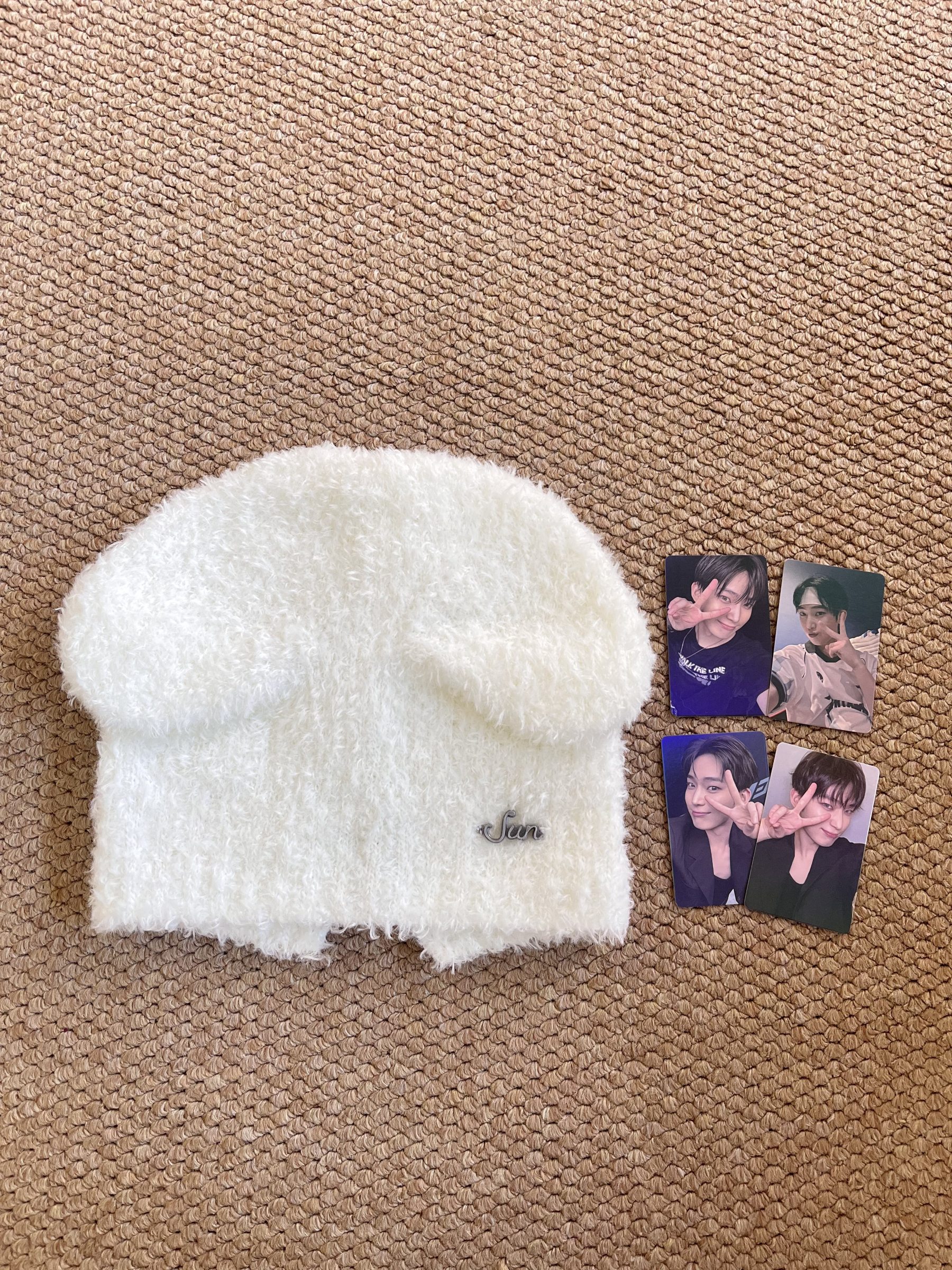 Enhypen Sunoo Artist Made Inspired Fuzzy Bear Beanie