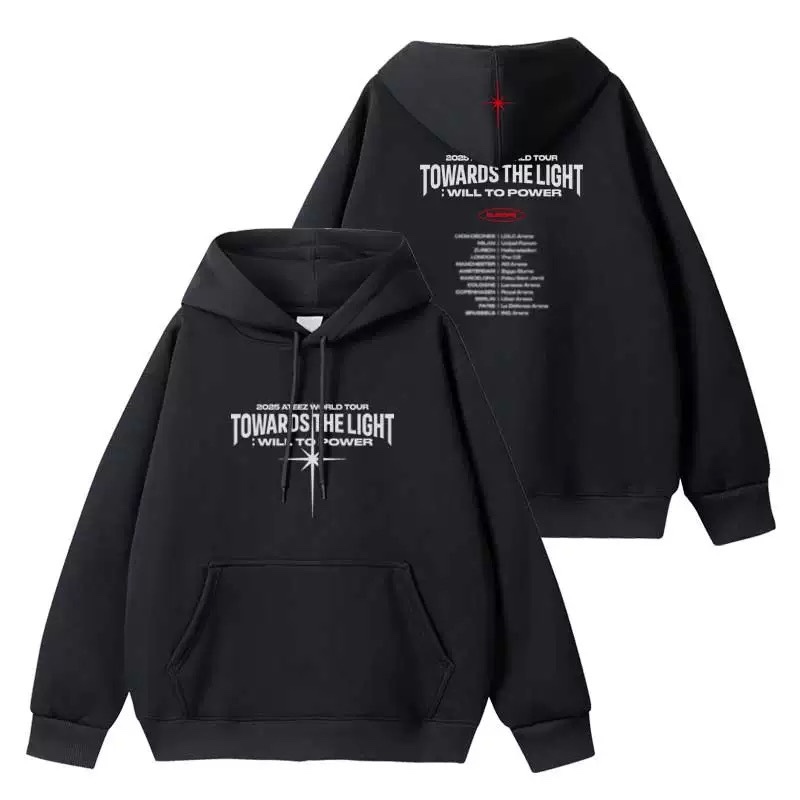 Ateez towards the light tour inspired merch hoodie