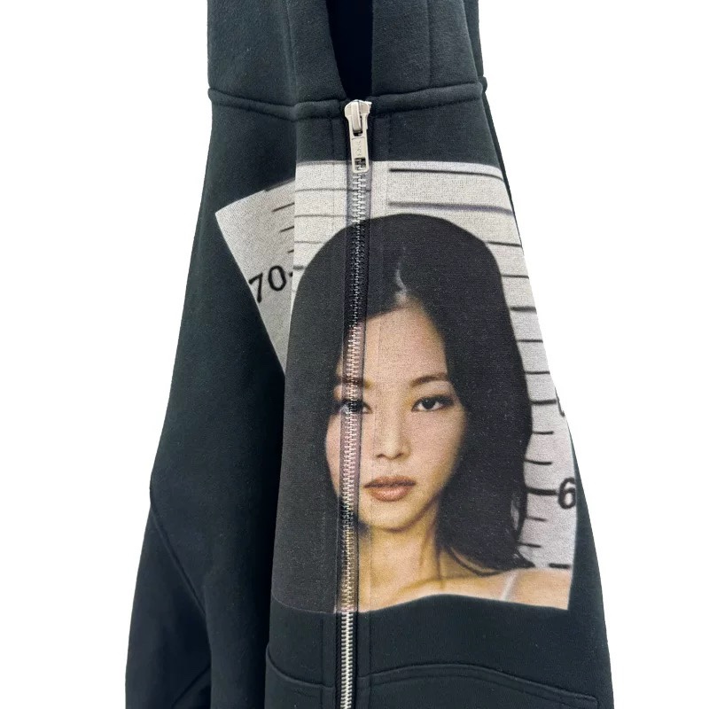 Blackpink Jennie Kim Graphic Face Print Sweatshirt Hoodie