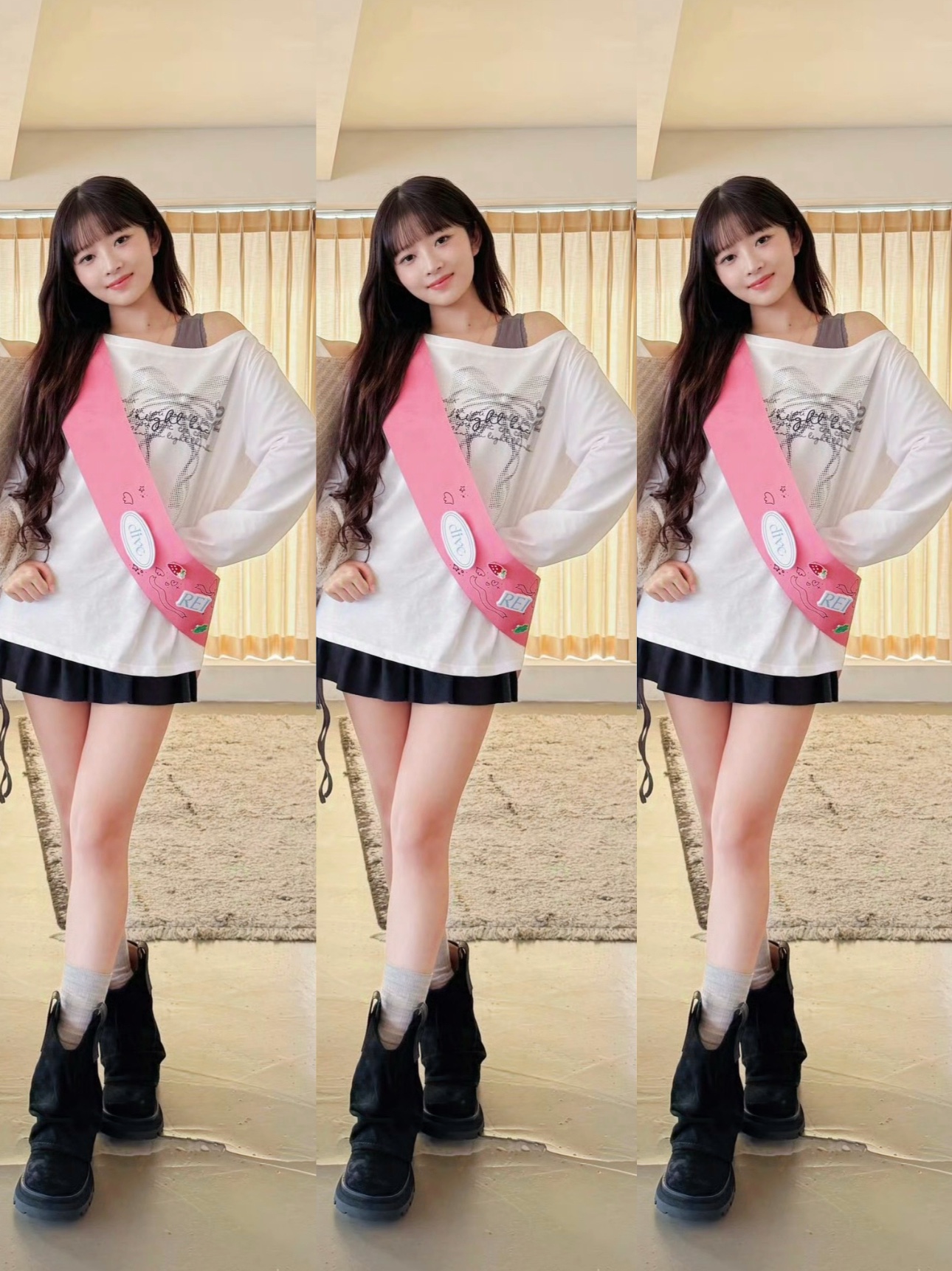 IVE REI Inspired Off-Shoulder Bow Top