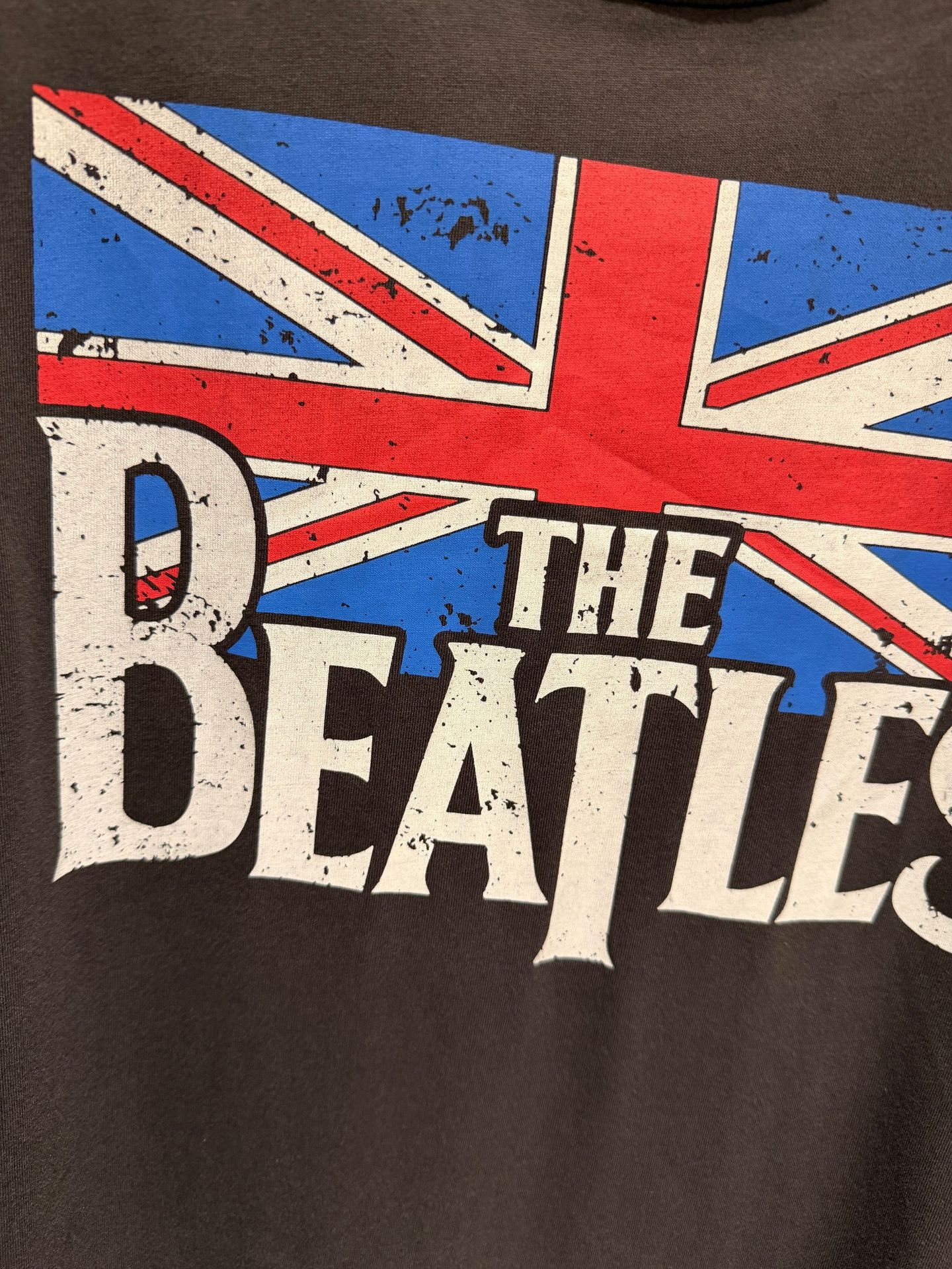 Cortis Martin Inspired The Beatles British Flag Washed Distressed T-Shirt