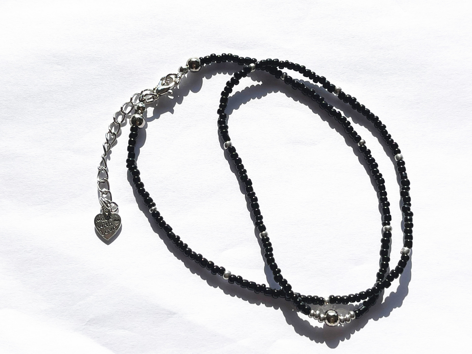 BTS SUGA Inspired Black Beads Necklace