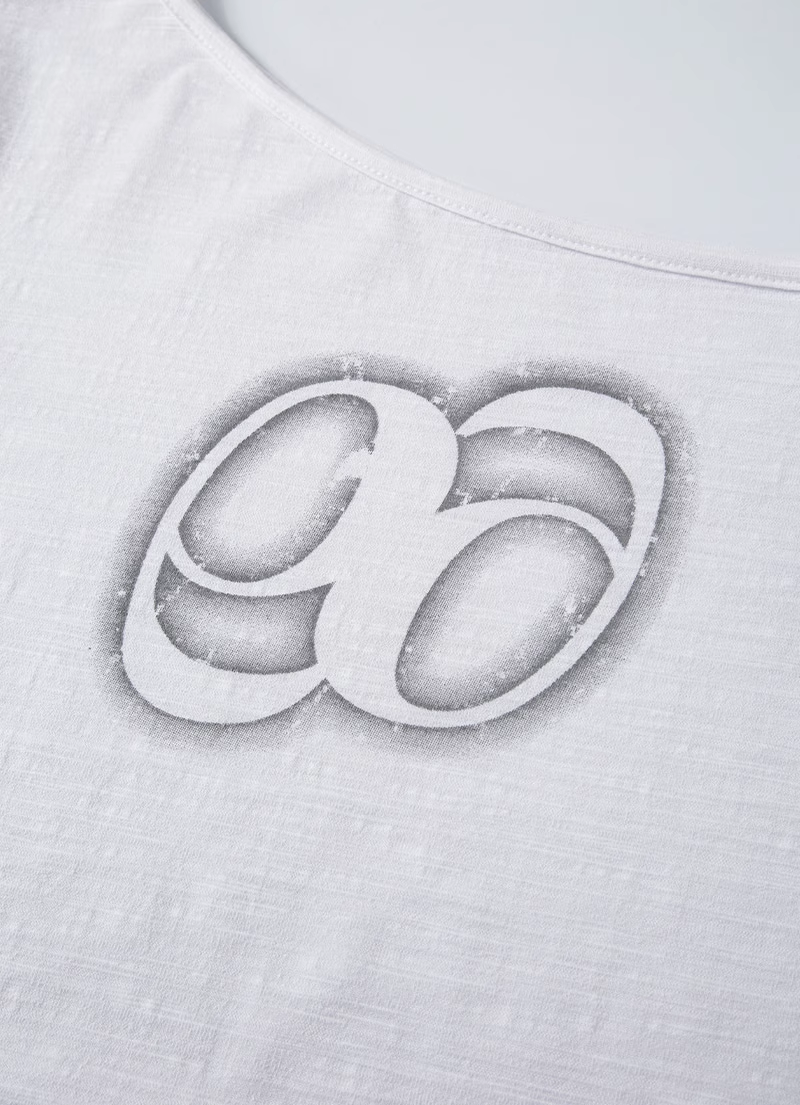 Aespa Winter Inspired Asymmetric Off Shoulder Baby Top