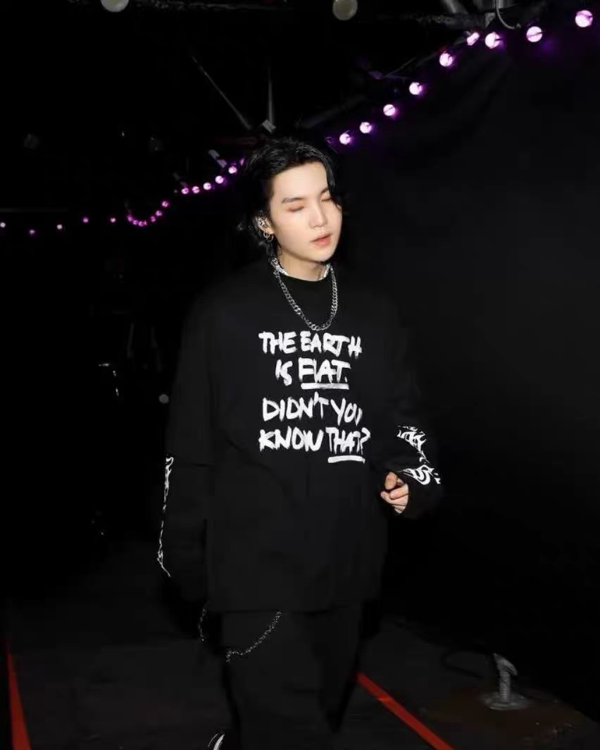 BTS SUGA Inspired Layered Street Tee Set