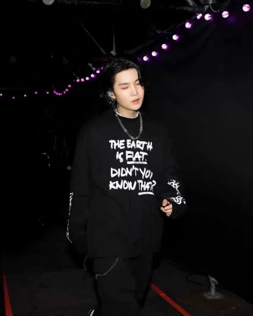 BTS SUGA Inspired Layered Street Tee Set