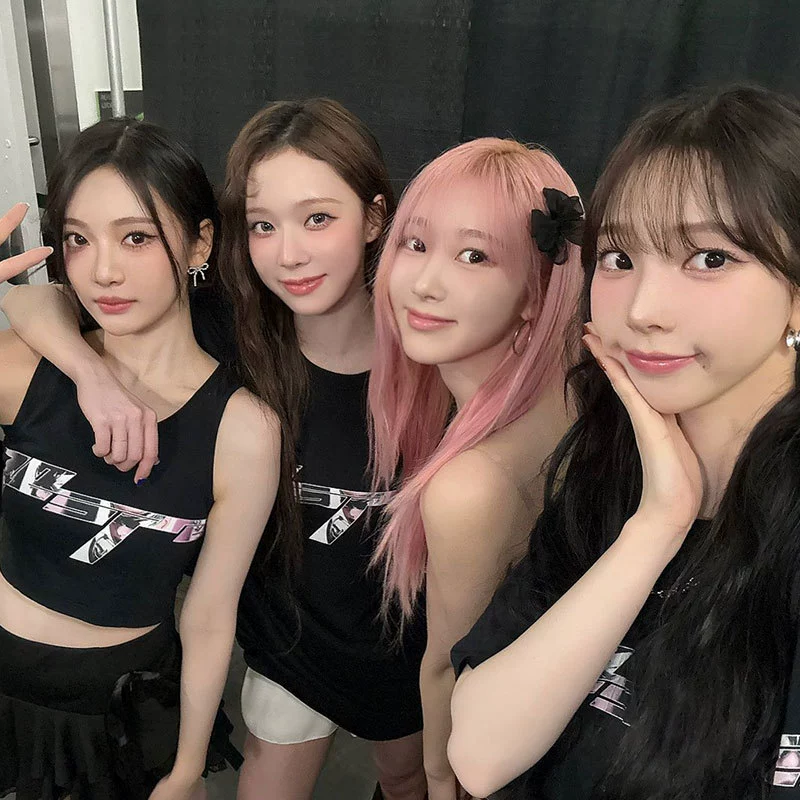 Aespa Live Tour-Synk Parallel Line T-shirt-Aespa