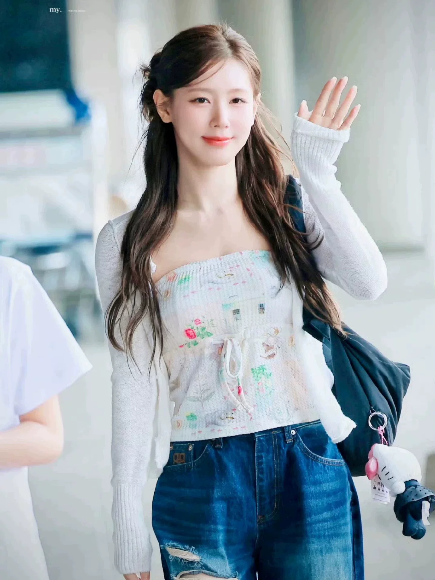 Blackpink Jennie&i-dle Miyeon Inspired Floral Print Tube Top&Asymmetric Skirt Set