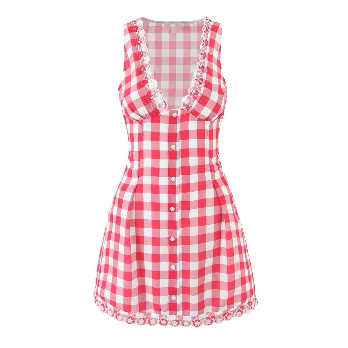 IVE Yujin Inspired Gingham Dress