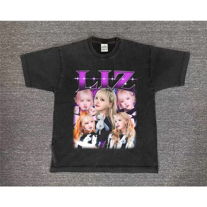 IVE Custom Member Printed Retro Washed T-Shirt