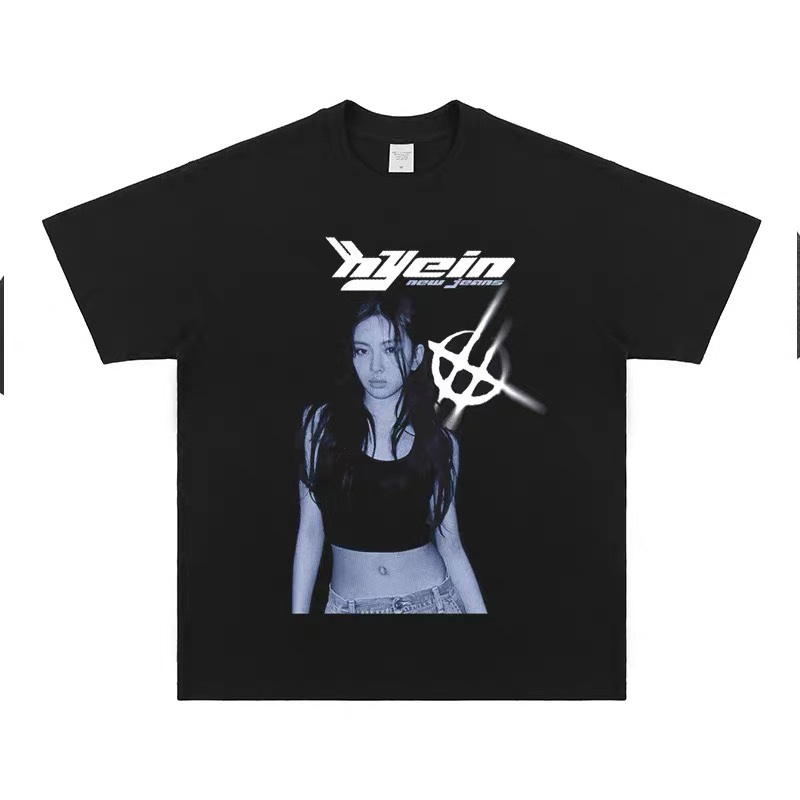 Newjeans Custom Member Printed Retro Washed T-Shirt