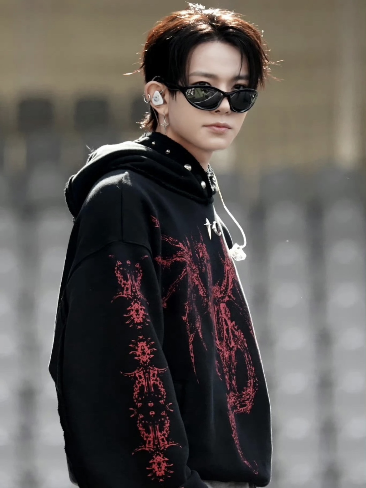 ENHYPEN Heesung Inspired Dragon Print Hoodie