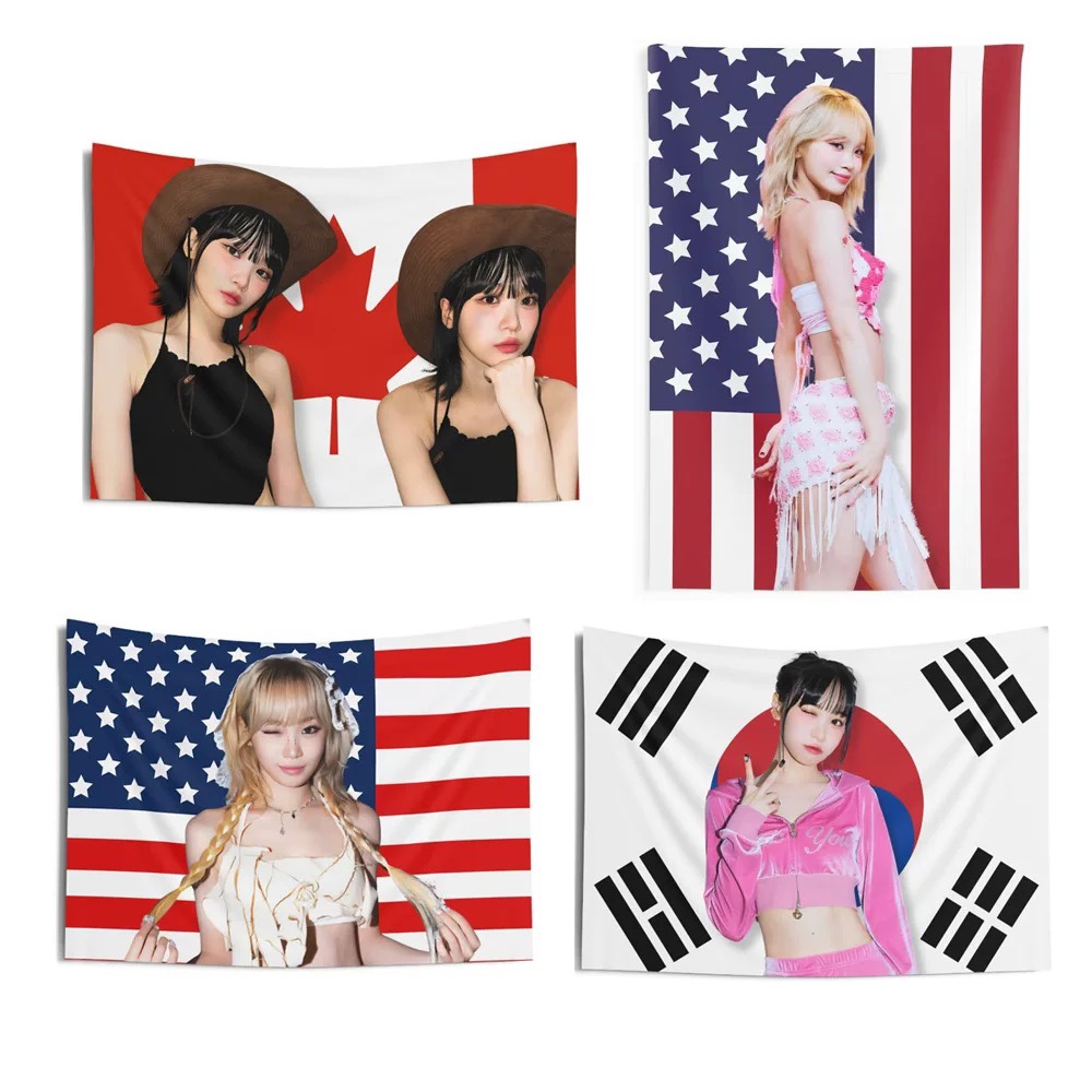 LE SSERAFIM Kim Chaewon  Flag Banner