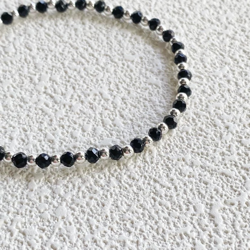 Straykids Hyunjin Inspired Black Beaded Bracelet