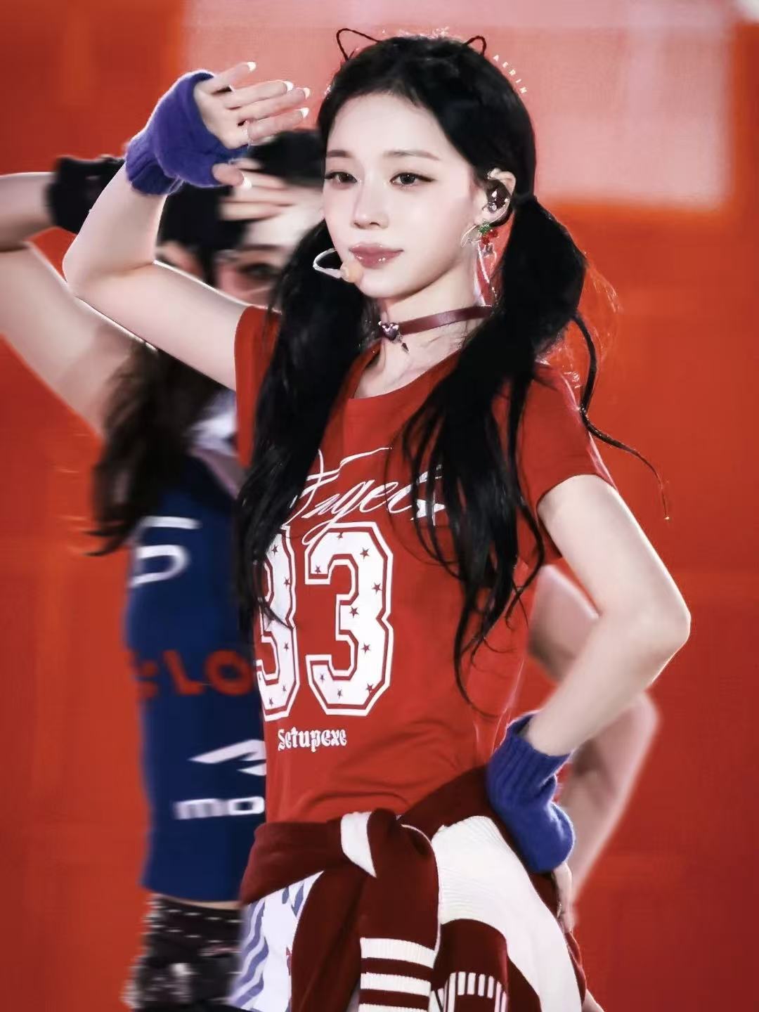 Aespa Winter Inspired Angel 33 Red Crop Top Tee