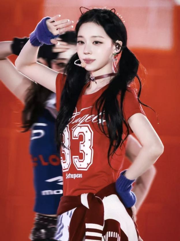 Aespa Winter Inspired Angel 33 Red Crop Top Tee