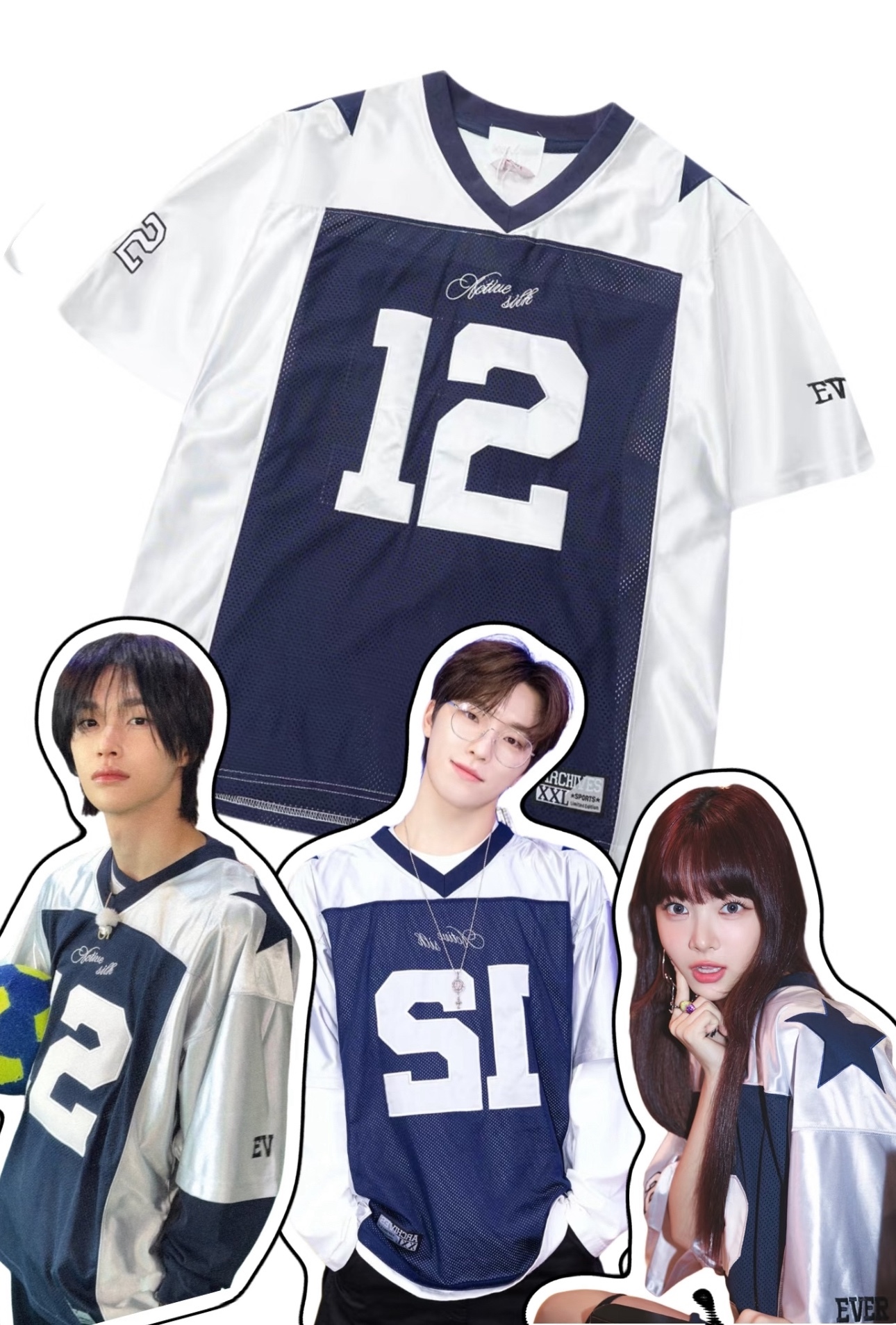 Seventeen Dino&Lesserafim Eunchae Vintage Basketball Jersey Tee