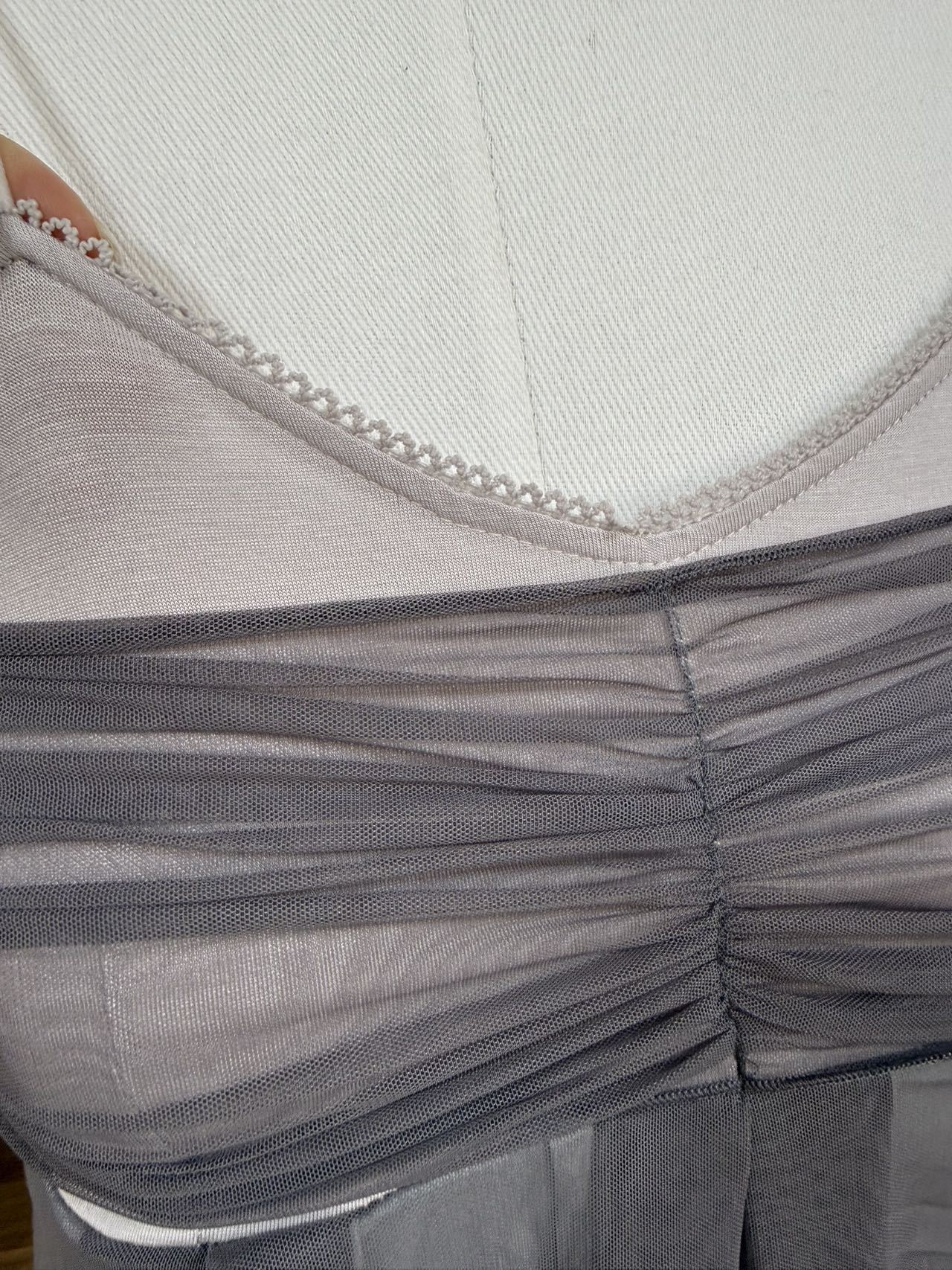 IVE Gaeul Inspired Mesh Fluff Mini Cami Top