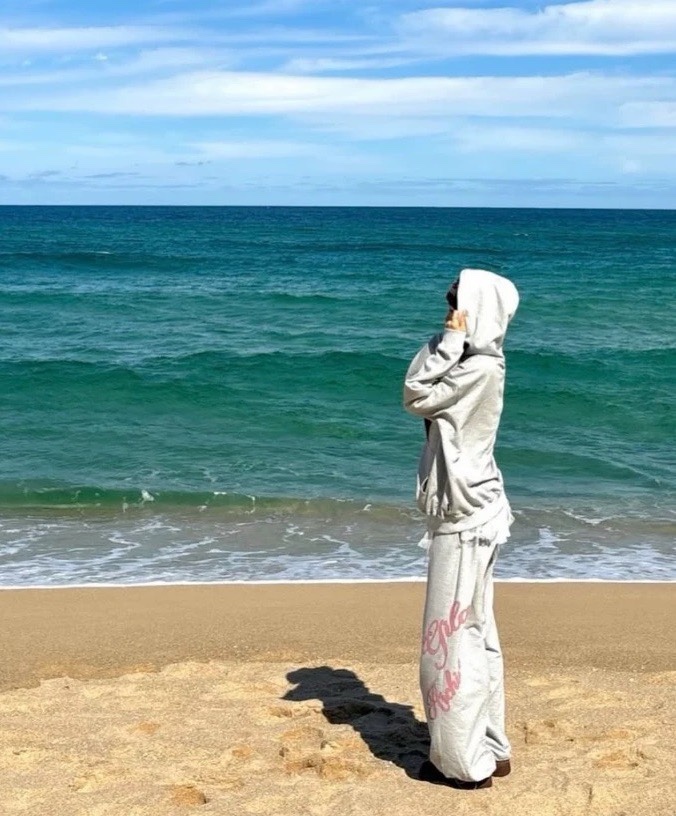 Blackpink Jennie Inspired Lettering Logo Sweatpants