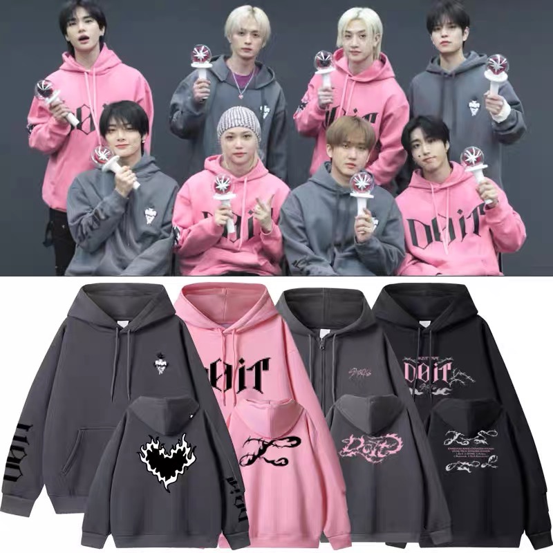 Straykids DOIT Merch Inspired Zip-up Hoodie
