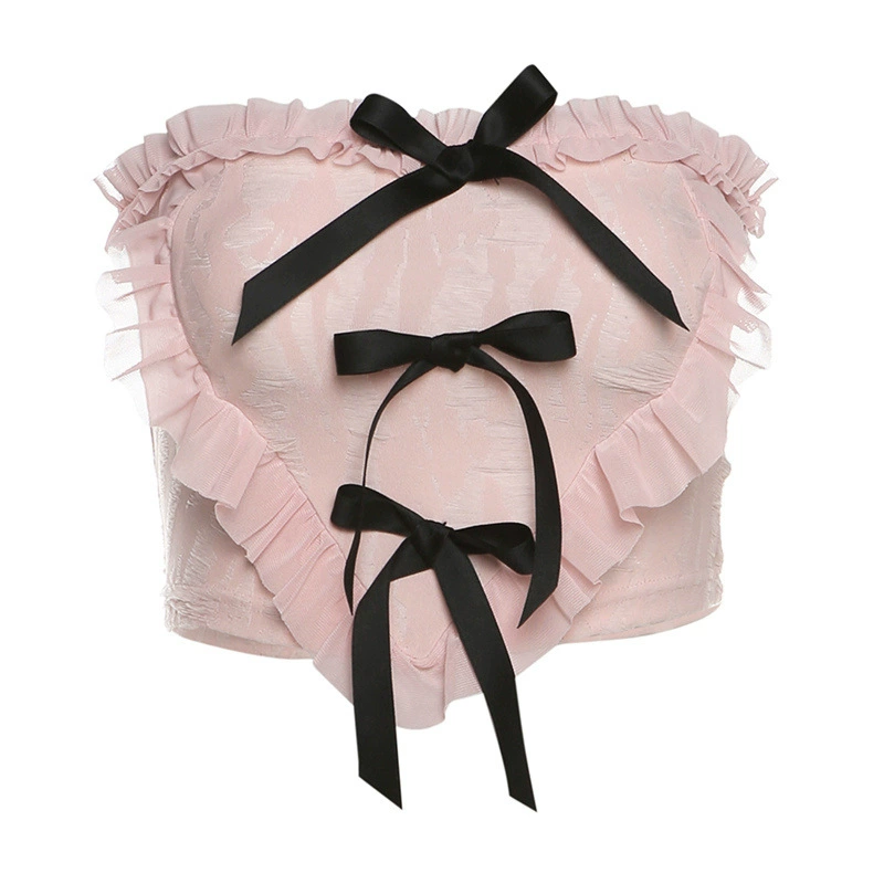 Bow Tie Tube Top-Outfitidea For BlinksBLACKPINK-Inspired Fashion