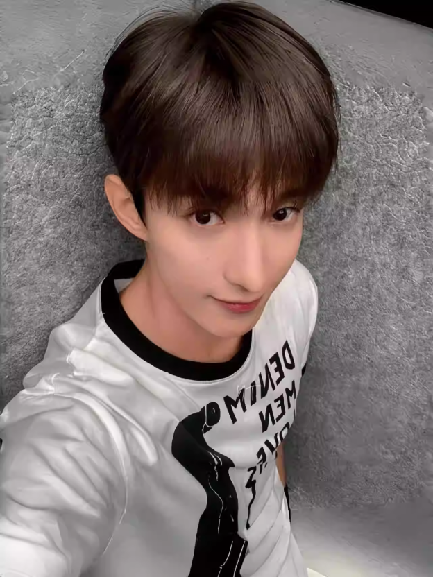 Jake&DK&Minji Inspired Denim Men Love Cats Graphic Ringer Tee-Enhypen Seventeen Newjeans