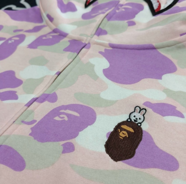 StrayKids LeeKnow BAPE Inspired Bape camo zip-up  hoodie-Stray Kids