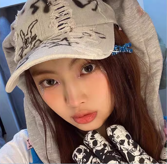 NewJeans Style Bunny Ear Brimmed Hat - NJZ