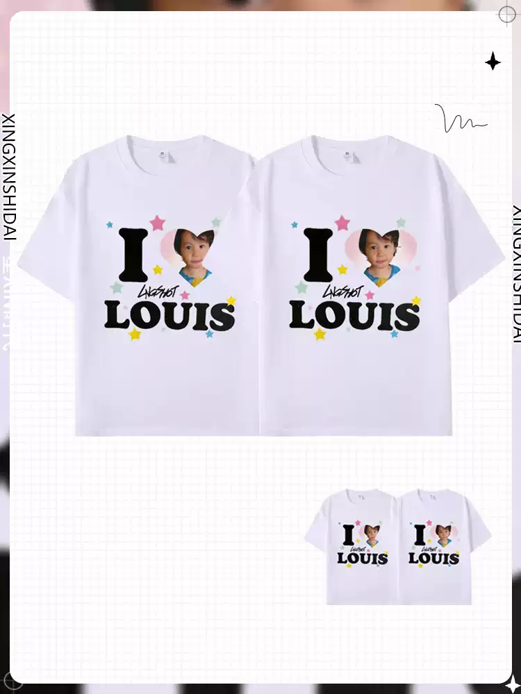 Lngshot I Love Louis Graphic Short Sleeve T-Shirt