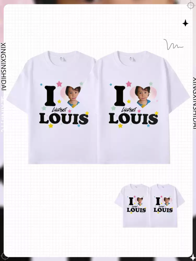 Lngshot I Love Louis Graphic Short Sleeve T-Shirt
