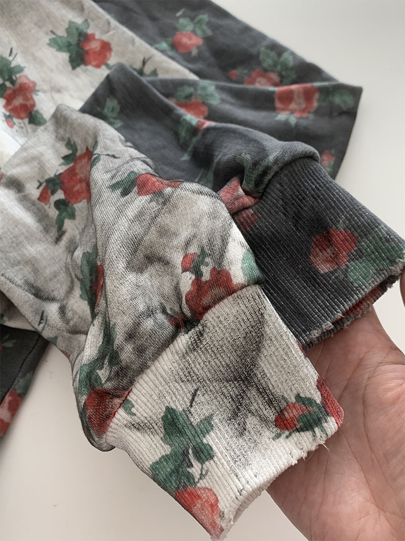 IVE Rei Inspired Rose Floral Lovely Letter Zip-Up Hoodie