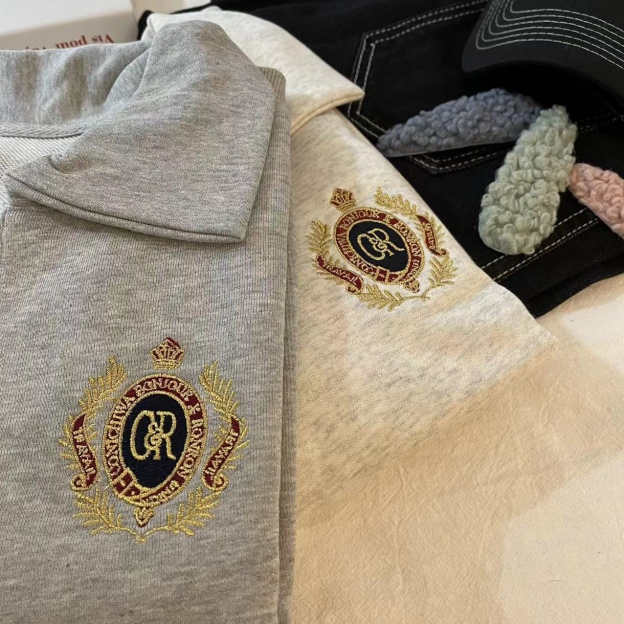 Straykids&ITZY&GIDLE Embroidered Polo Sweatshirt