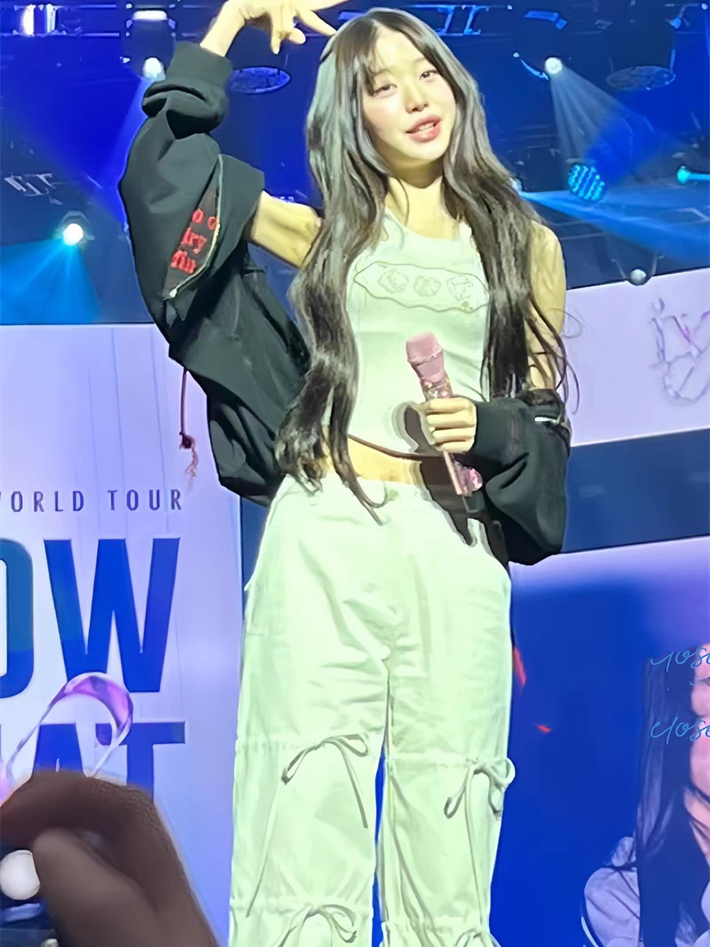 IVE Wonyoung&Rei Inspired Bow Tie Straight Leg Pants