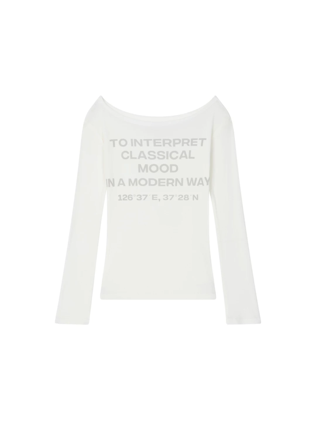 Aespa Karina Inspired Off Shoulder Long Sleeve Top