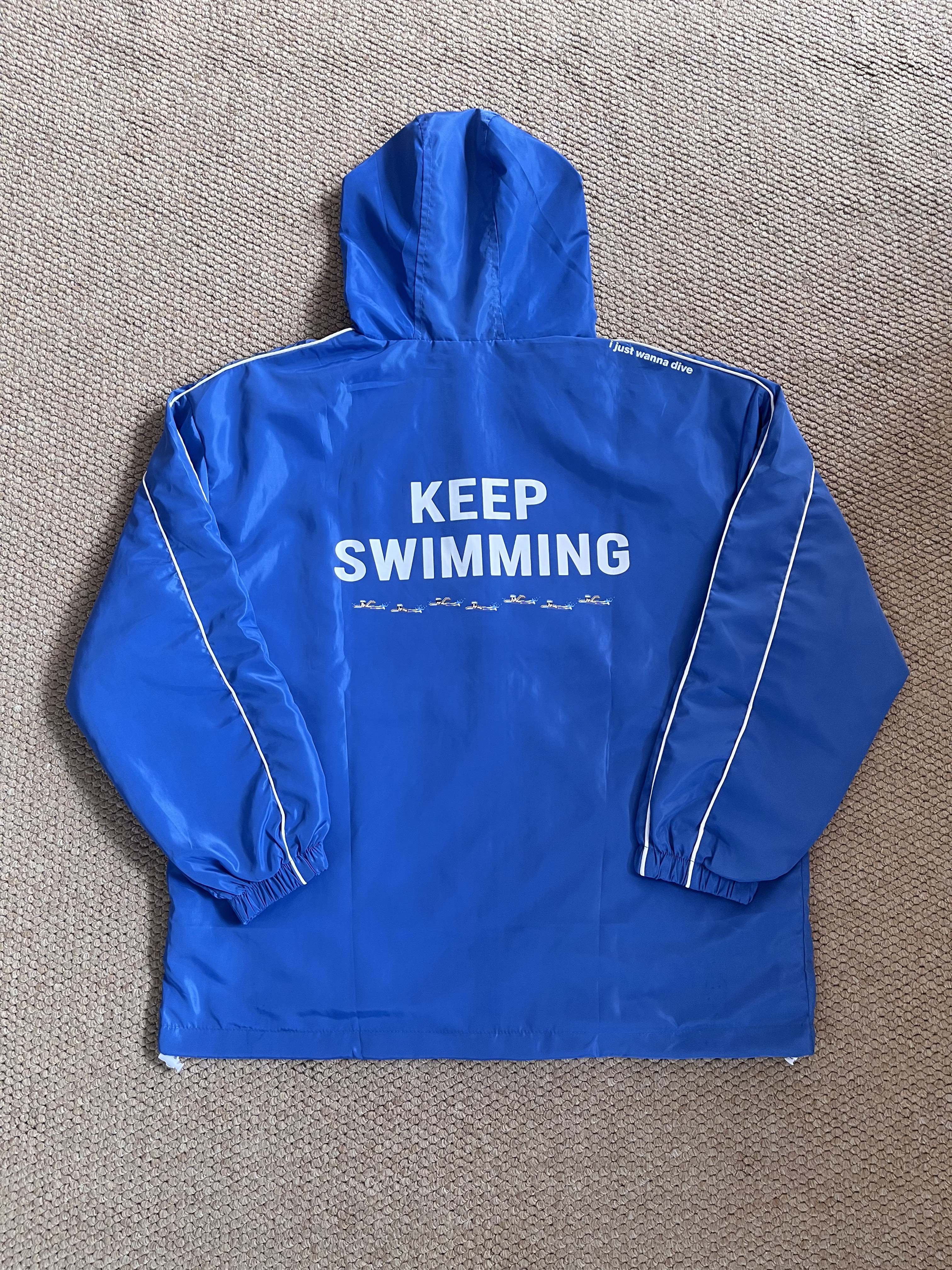 HYPE kpop group BTS SWIMMING inspired Keep Swimming Quote Print Trench Coat Jacket  Outerwear-ENHYPEN TXT Cortis