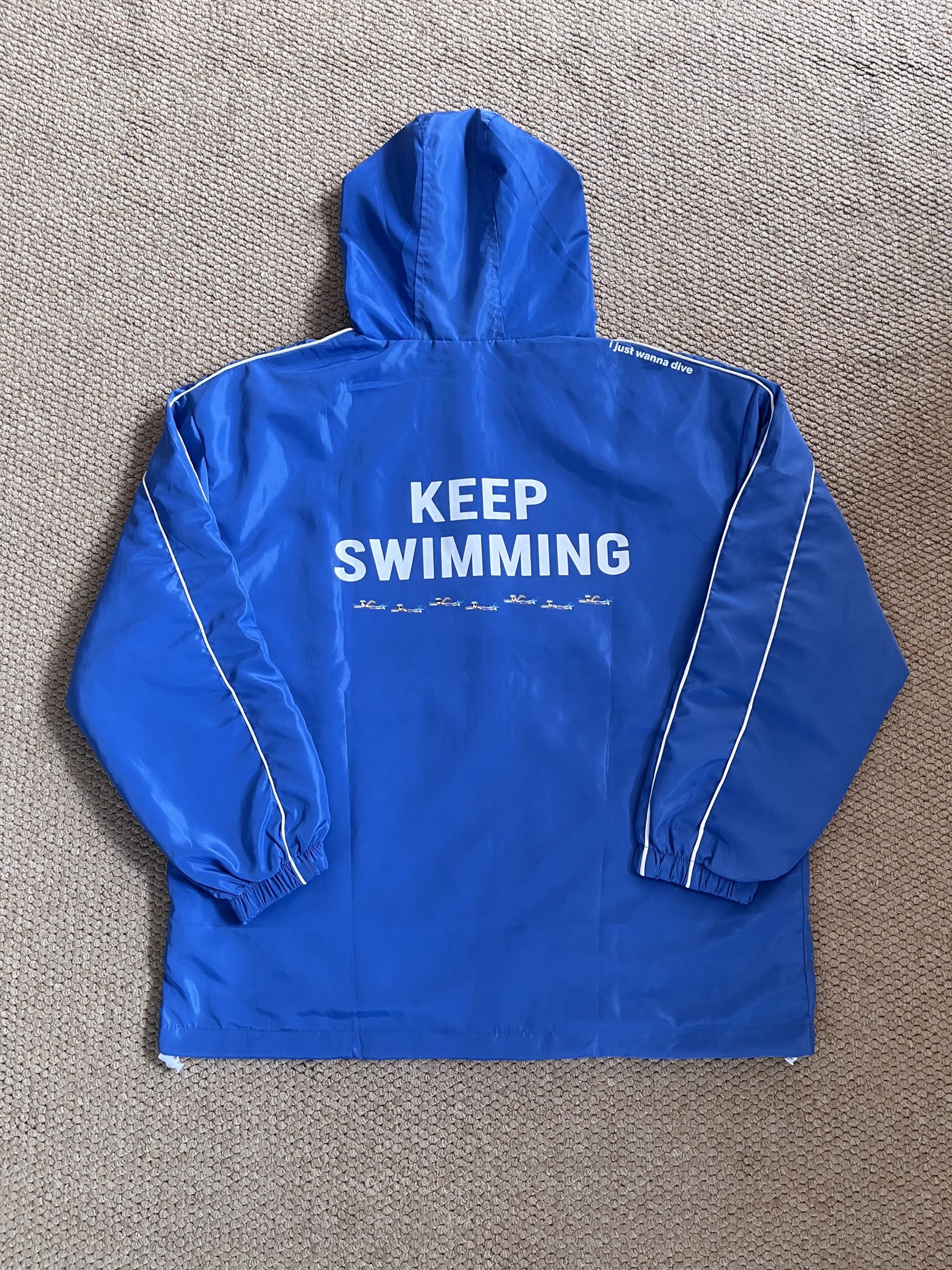 HYPE kpop group BTS SWIMMING inspired Keep Swimming Quote Print Trench Coat Jacket  Outerwear-ENHYPEN TXT Cortis
