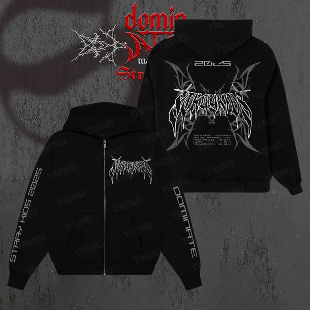Straykids 2025 World Tour ‘dominATE’ Zip-up Hoodie