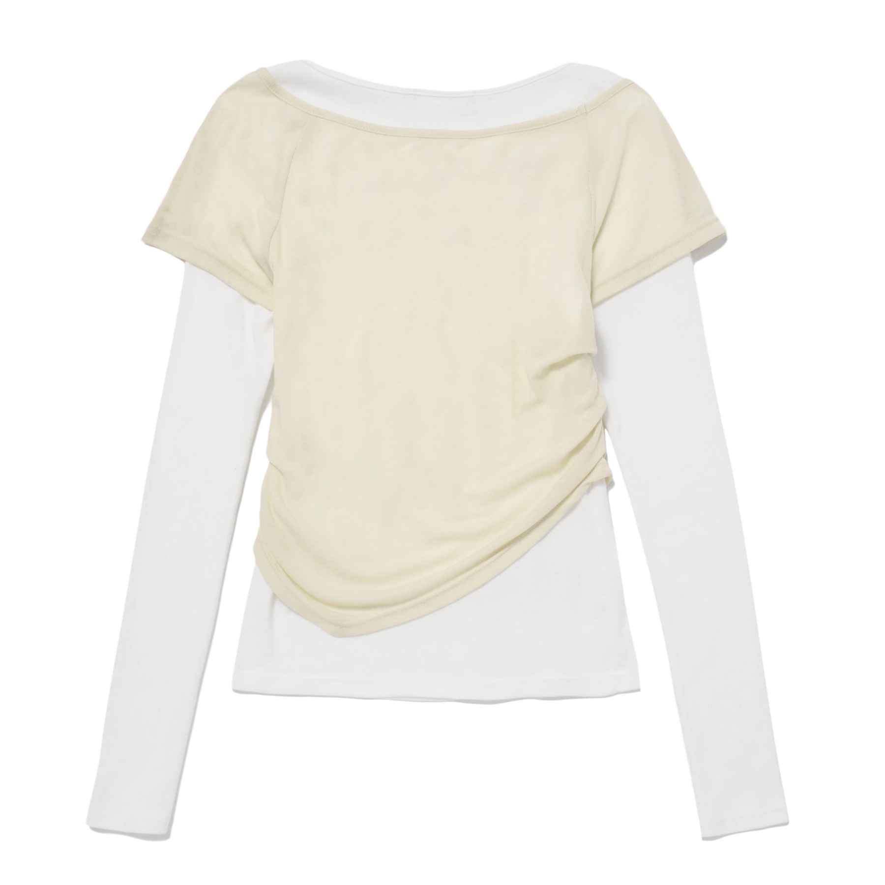 Twice Nayeon Inspired Round Neck Fake Two Piece Long Sleeve