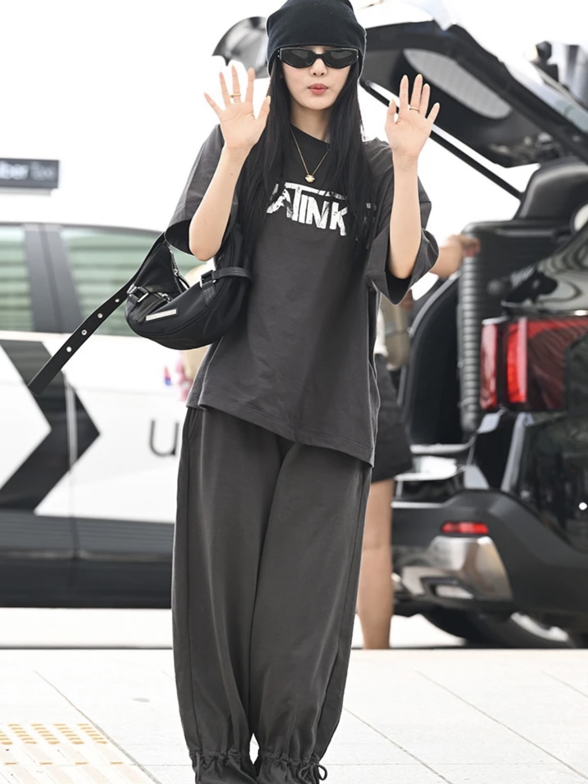 Aespa Ningning Inspired Logo Print Oversize Tee