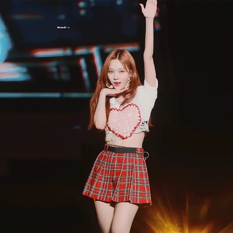 aespa WINTER Inspired Heart Knit Vest Set