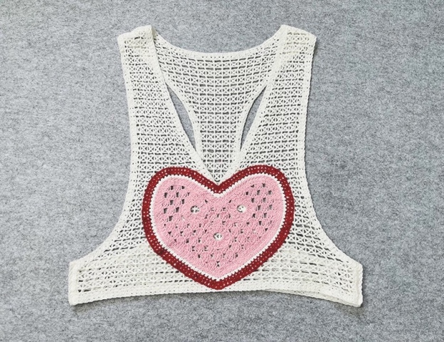 aespa WINTER Inspired Heart Knit Vest Set
