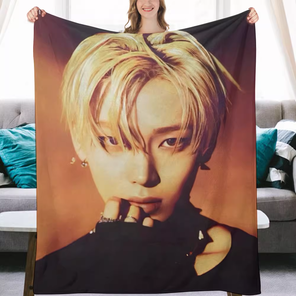 Enhypen Sunoo Fanmade Flanne Blanket - Kpop Concert Fan Blanket