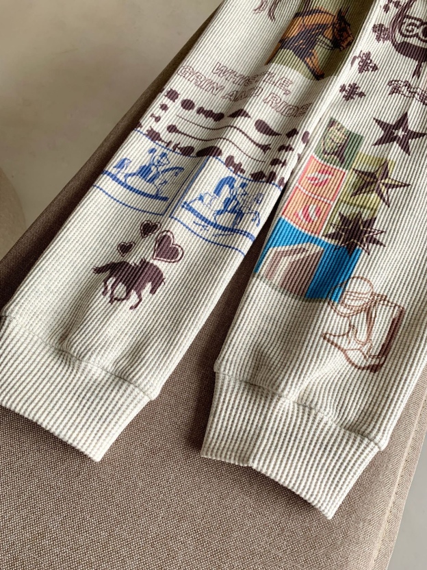 Blackpink Jennie Inspired Horse Graffiti Print Hoodie Jacket