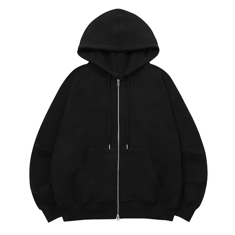 Enhypen Niki Inspired Black Full-Zip Hoodie